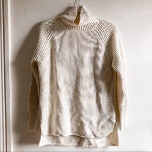 Banana Republic Thick Chunky Knit Cream Turtleneck